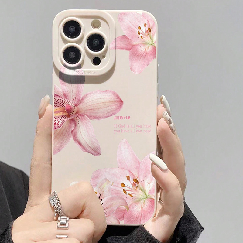 Phone Cases Like Loopy - Mavi Çiçek Desenli Silikon INS Telefon