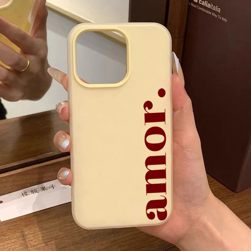 Phone Cases Red - Kırmızı Amor. Mektup Baskılı Kişiselleştirilmiş Telefon