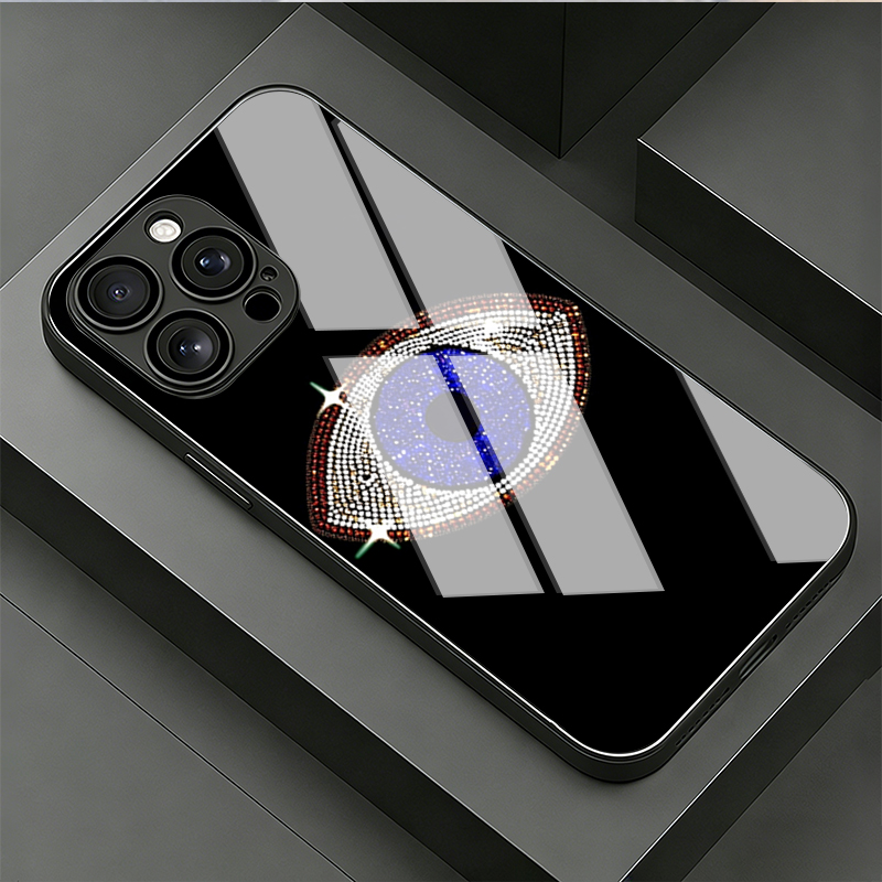 Phone Cases Vogue - Vogue Koyu Mavi Gözlü Temperli Cam