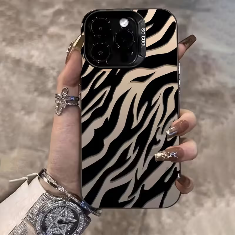 Phone Cases Like Loopy - Zebra Desenli Siyah Gelişmiş IMD Darbeye
