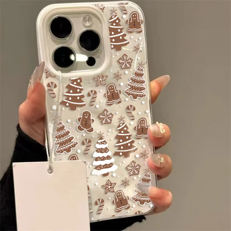 Phone Cases Iphone 15 - Noel Ağacı Kar Tanesi Silikon Telefon
