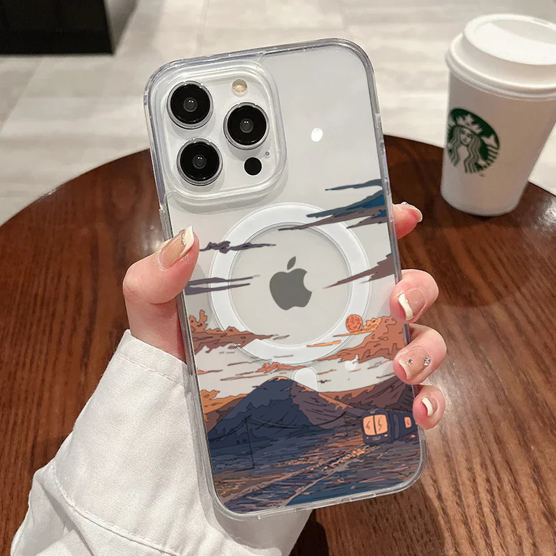 Phone Cases Xs Max - Gün Batımı Desenli Moda Telefon Kılıfı