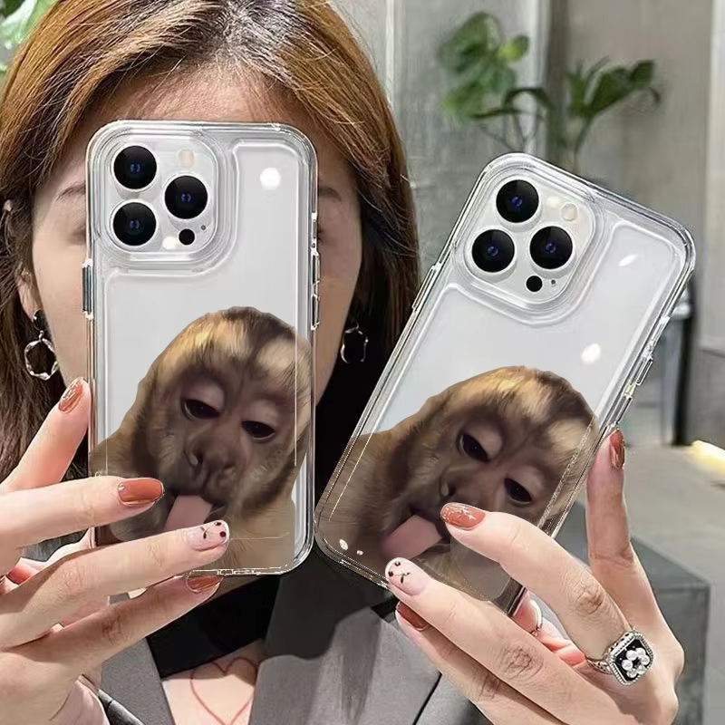 Phone Cases Red - Dil Çıkıntılı Maymun Silikon Telefon Kılıfı