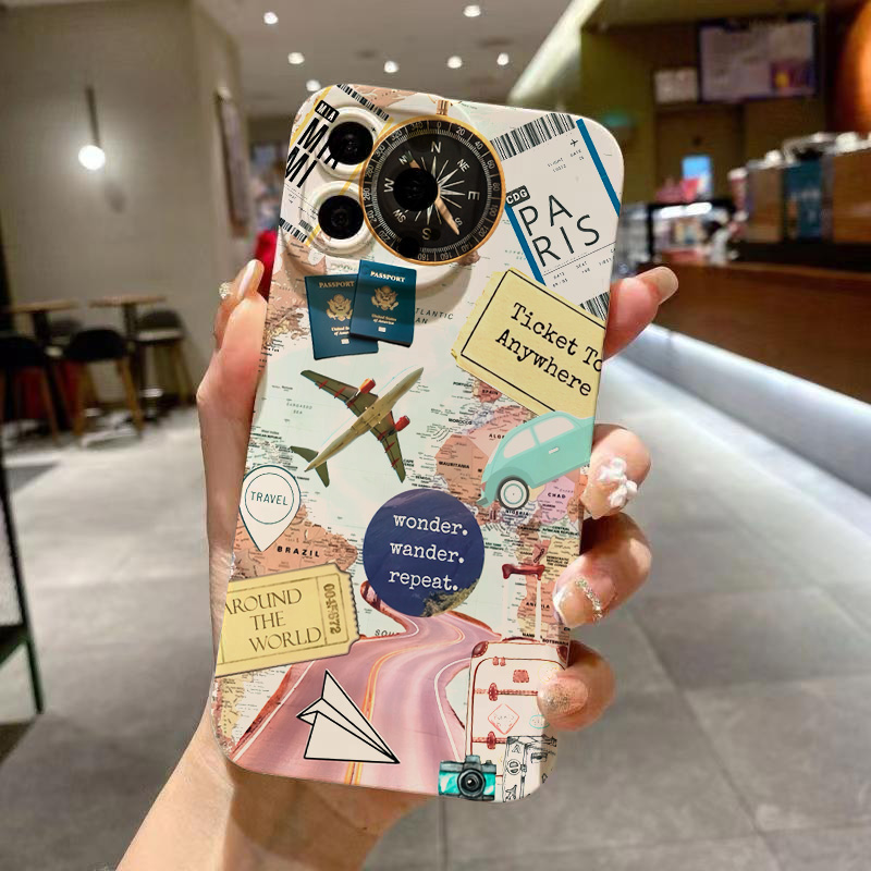 Phone Cases Vogue - Seyahat Temalı Göz Desenli Telefon Kılıfı