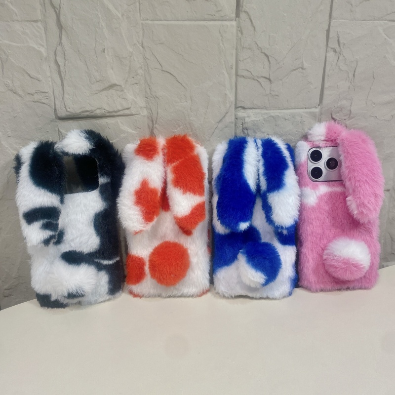 Phone Cases Iphone 15 - Sevimli Tavşan Tasarımlı Tüylü Telefon Kılıfları