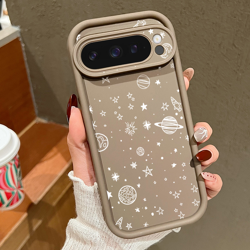 Phone Cases Google Pixel 10 Pro - Parlayan Yıldız Ay Desenli Telefon Kılıfı