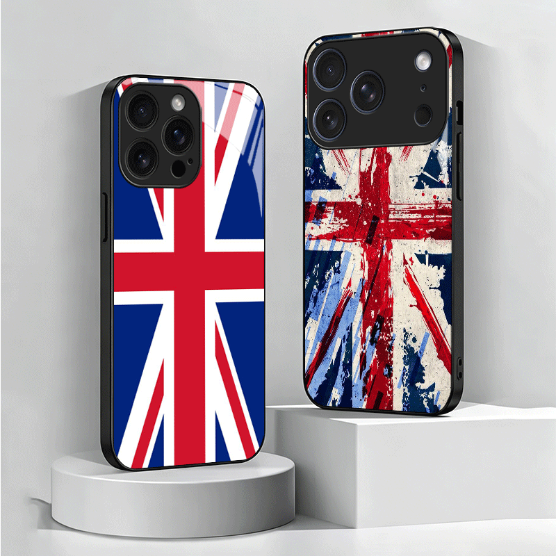 Phone Cases Uk Samsung - Union Jack İngiltere Bayraklı Temperli Cam