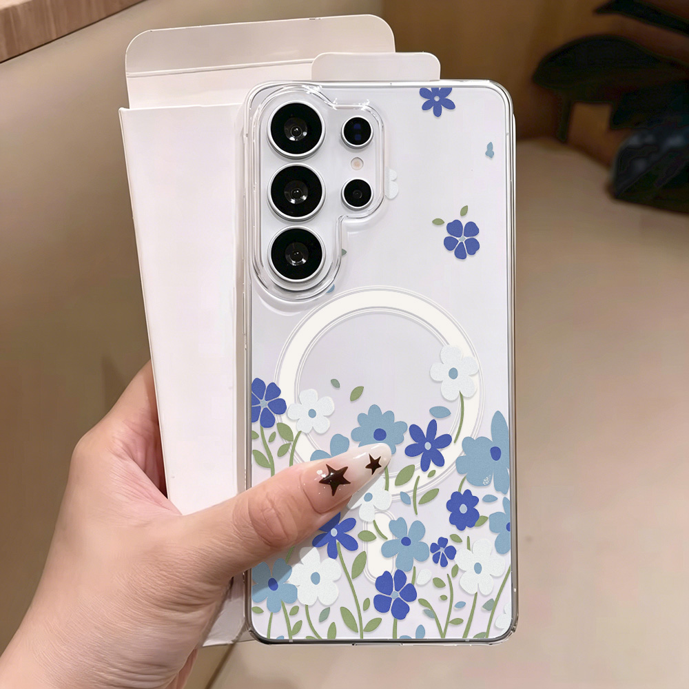 Mavi Çiçekli Manyetik Telefon  - Phone Cases Quality incelemesi ve fiyatı