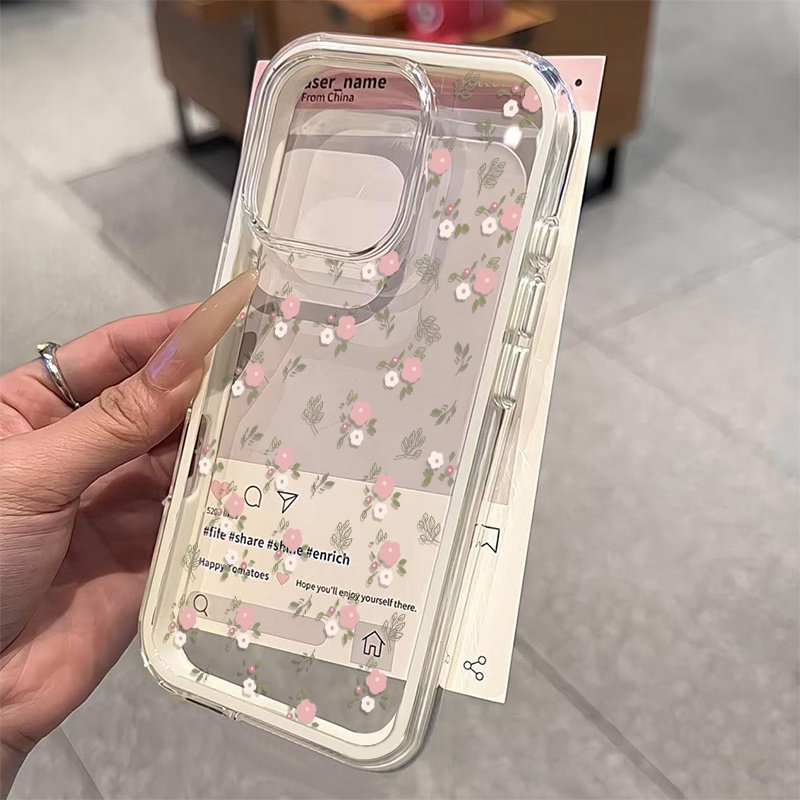 Yeşil Yapraklar Pembe Çiçek 2' - Phone Cases Like Loopy incelemesi ve fiyatı