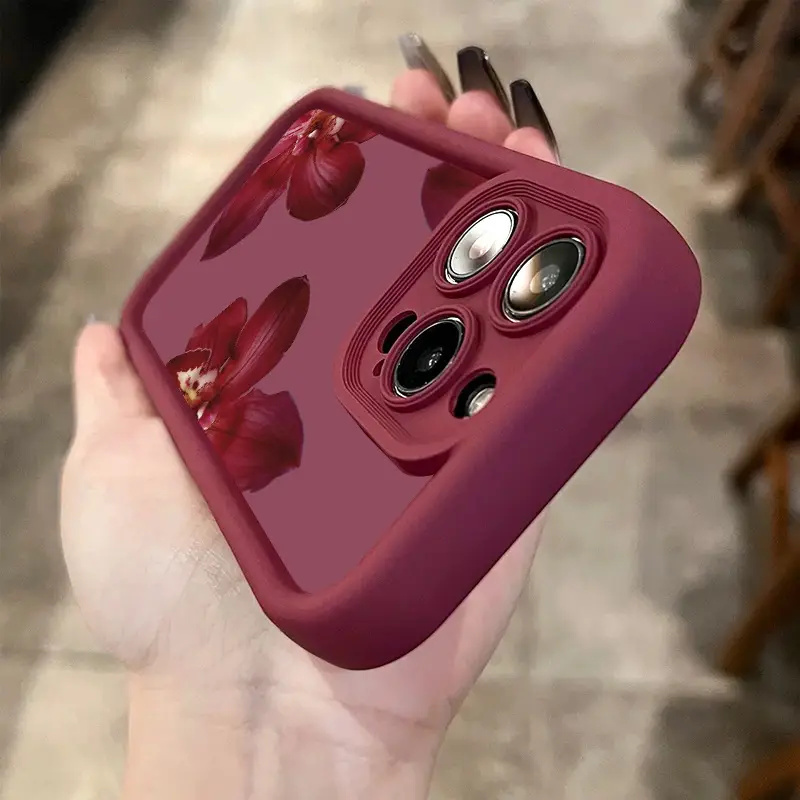 Şarap Kırmızısı Orkide Çiçeği  - Phone Cases Red incelemesi ve fiyatı