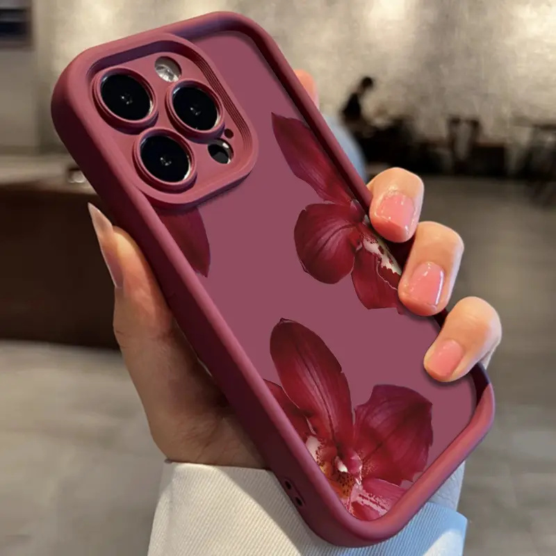 Şarap Kırmızısı Orkide Çiçeği  - Phone Cases Red incelemesi ve fiyatı