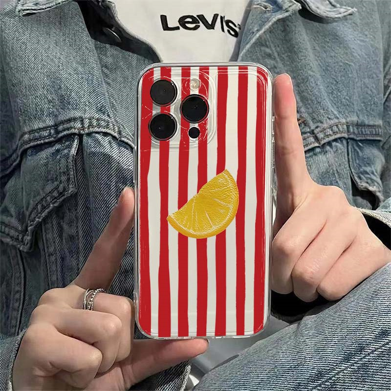 Limon Kırmızı Pembe Mavi Çizgi - Phone Cases Red incelemesi ve fiyatı