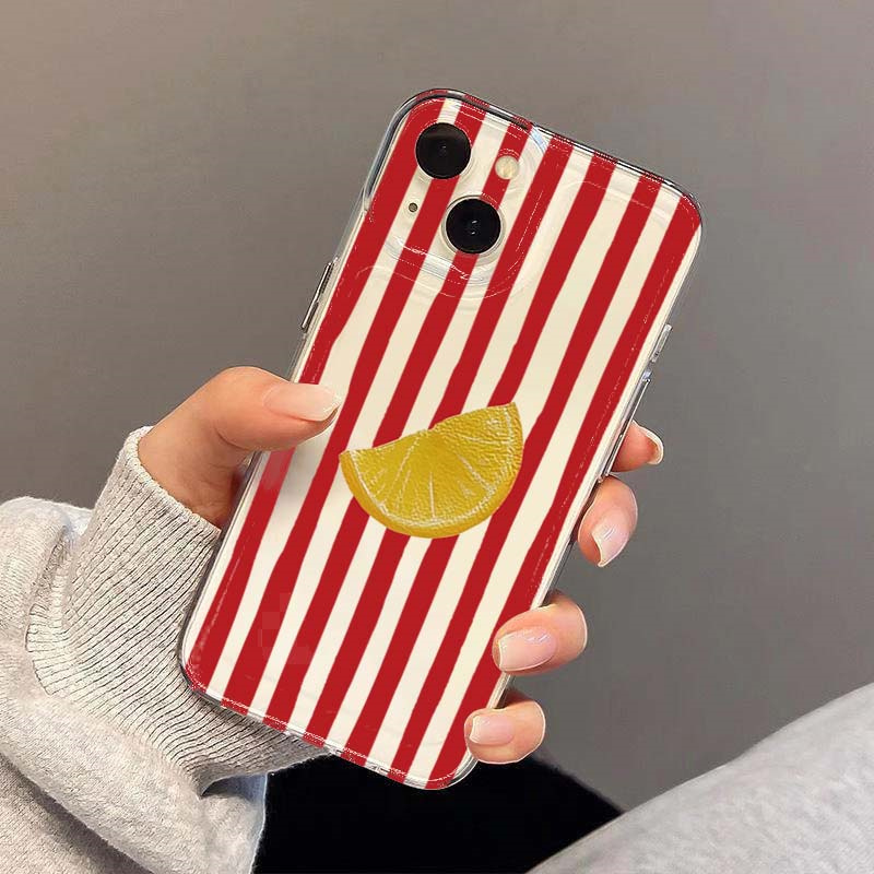 Limon Kırmızı Pembe Mavi Çizgi - Phone Cases Red incelemesi ve fiyatı