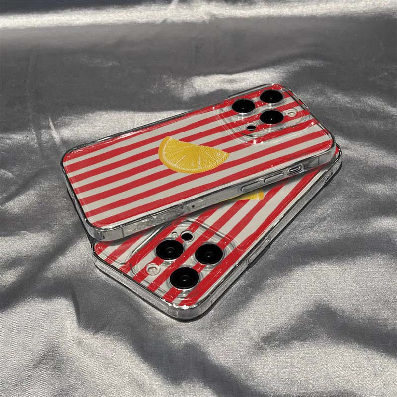 Limon Kırmızı Pembe Mavi Çizgi - Phone Cases Red incelemesi ve fiyatı